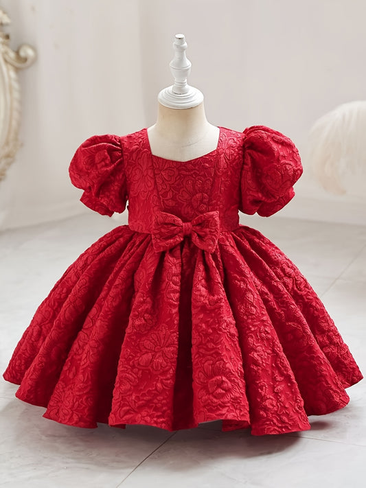 Elegant V-Neck Princess Dress for Girls