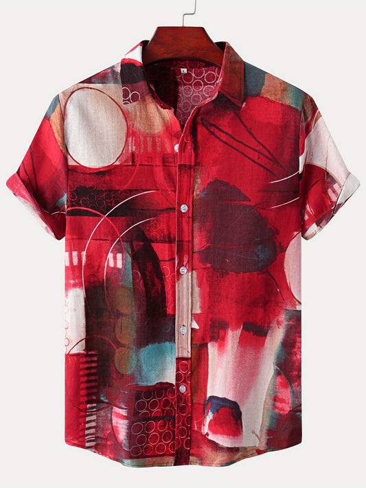 Men's Casual Flax Tie Dye Style