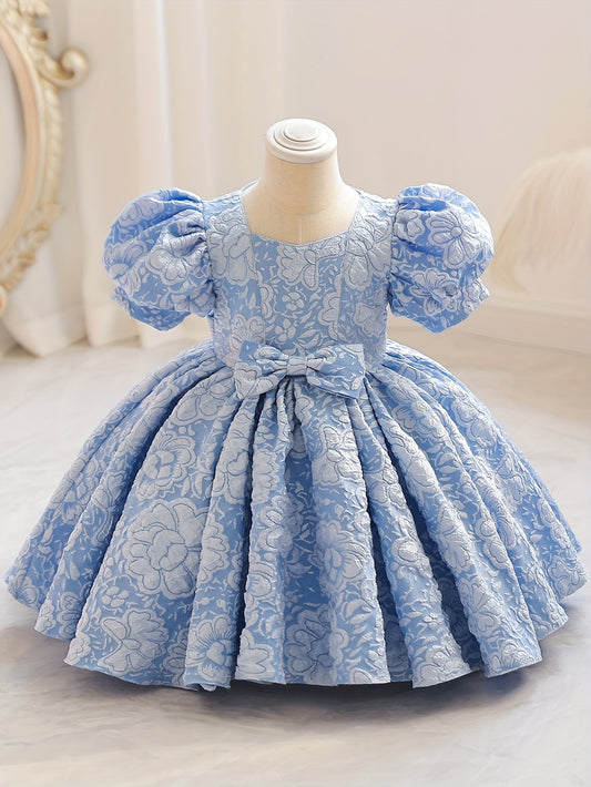 Elegant V-Neck Princess Dress for Girls