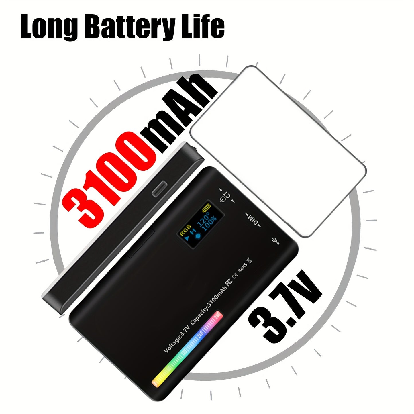 LED RGB Camera Light Full Color