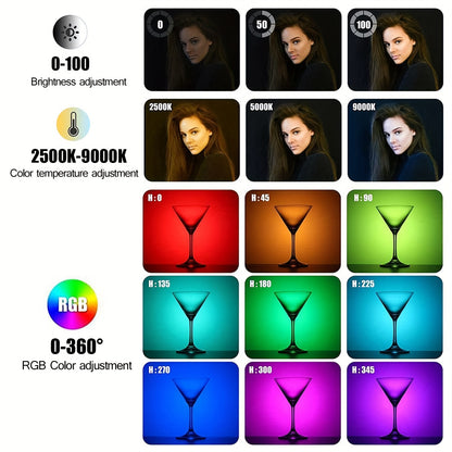 LED RGB Camera Light Full Color